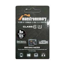 Micro SD Maestro 4GB,8GB,16GB,32GB Class10 Packing