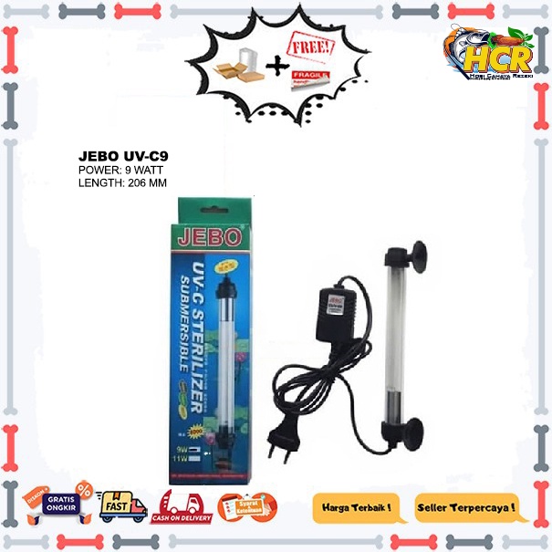 Jebo UV-C9 9 Watt Lampu UV Aquarium Lampu UV Jebo Lampu UV Anti Lumut