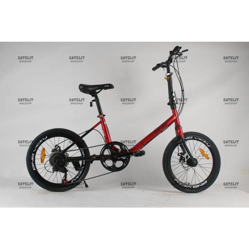 Sepeda Ukuran 20 Sakoni Supreme Minivelo Minion BnB Vicky 7 Speed Rem Cakram Sepeda Minivelo Minion-BNB - Red