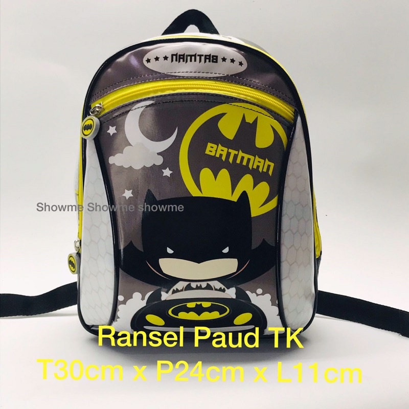 Showme Tas Ransel Anak Sekolah PAUD - Tk - Playground - BATMAN CUTE