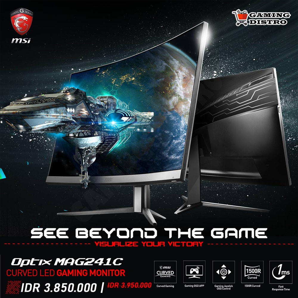 Monitor Gaming MSi Optix MAG241C - 23.6 inch 144hz Curved