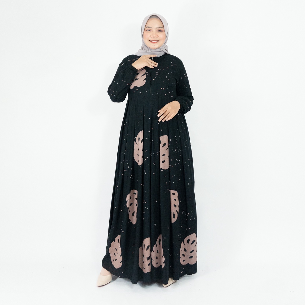 [BISA COD] GAMIS TIE DYE KEKINIAN / GAMIS KATUN RAYON / GAMIS TWILL ORI / GAMIS BUSUI-Janda Bolong Hitam