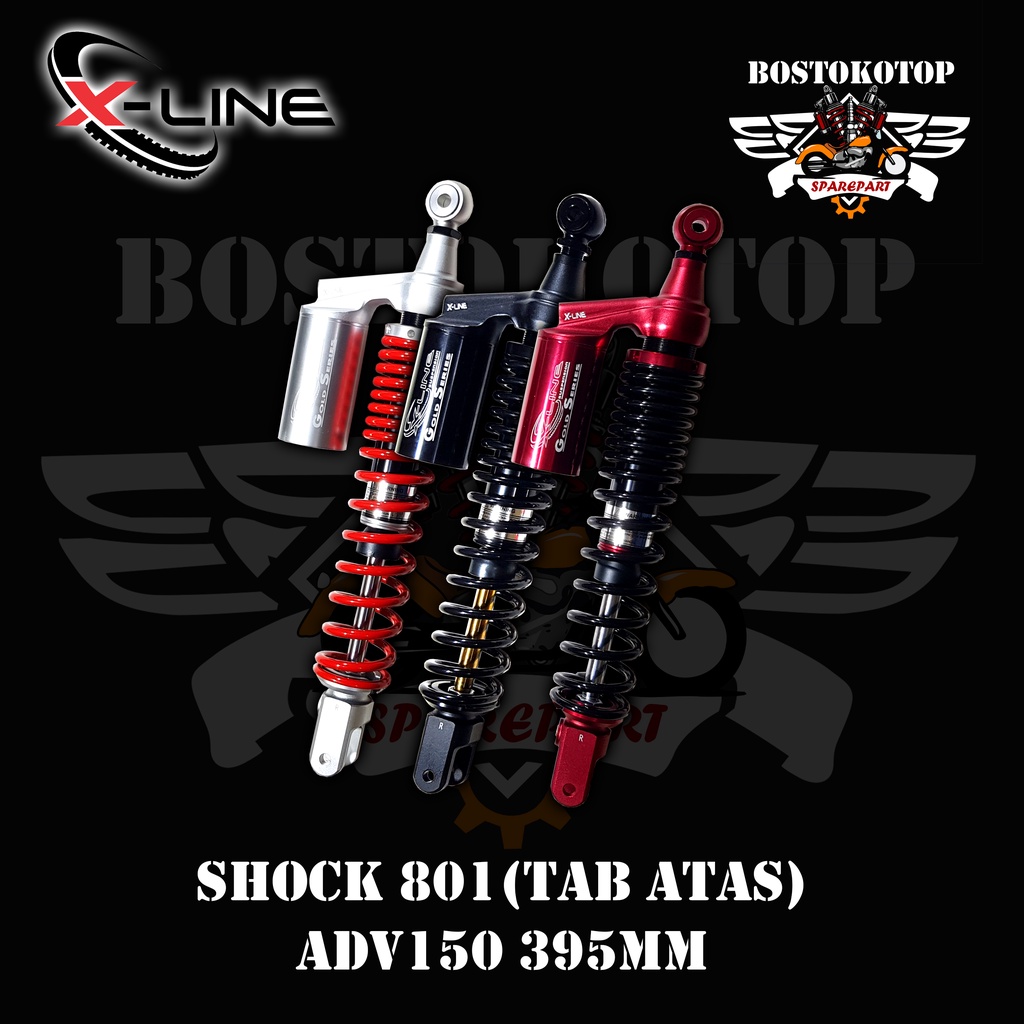 X Line Shock Skok Shockbreaker Suspensi Belakang Variasi Honda Adv 150 395mm Tabung Atas Type 801 Or