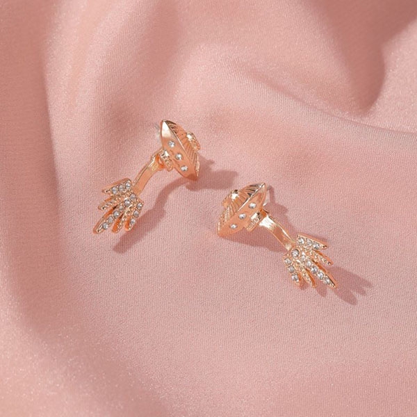 anting UFO star diamond spaceship earrings (2J3)  jan233