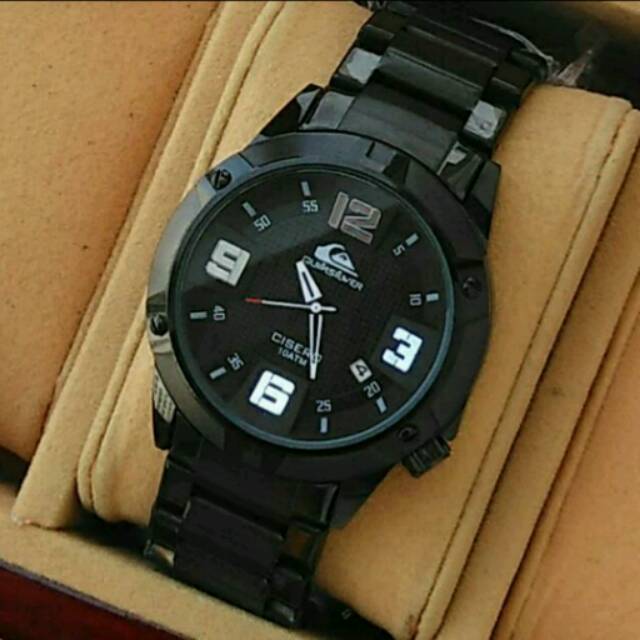 Jam tangan pria quiksilver cisero black limited edition sporty