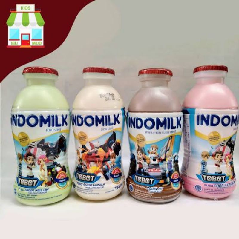 

Indomilk susu cair botol 190ml all varian