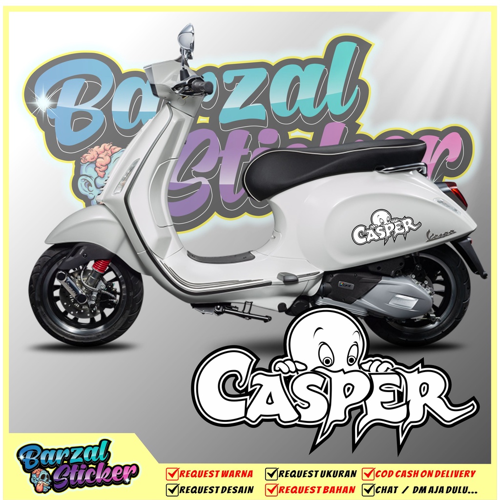 stiker motor cuting STRIPING cutting sticker logo CASPER / KEREN KEKINIAN SUNMORI