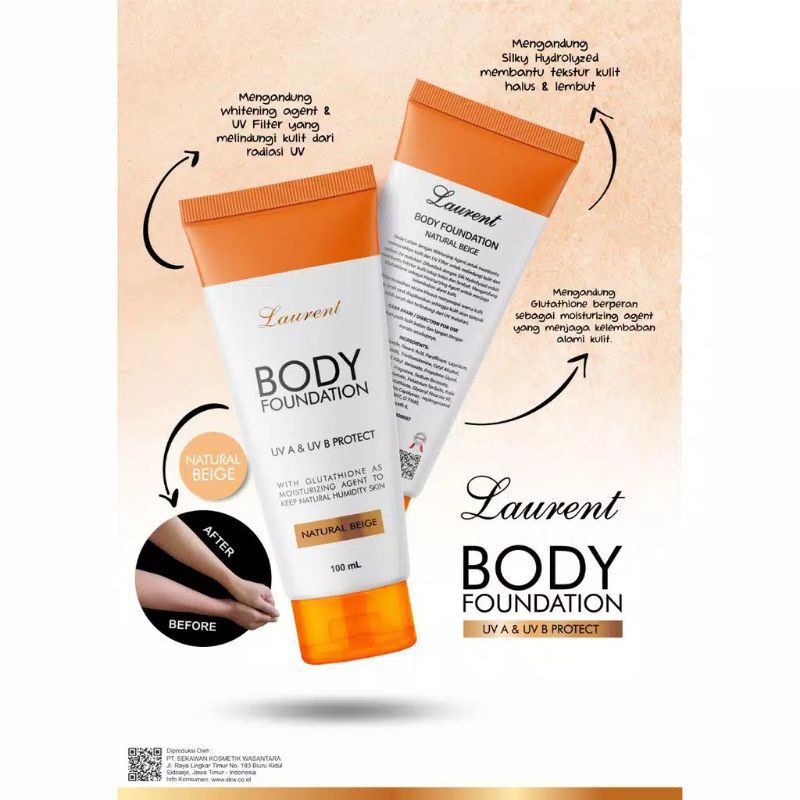 Laurent Body Foundation 100ml Natural