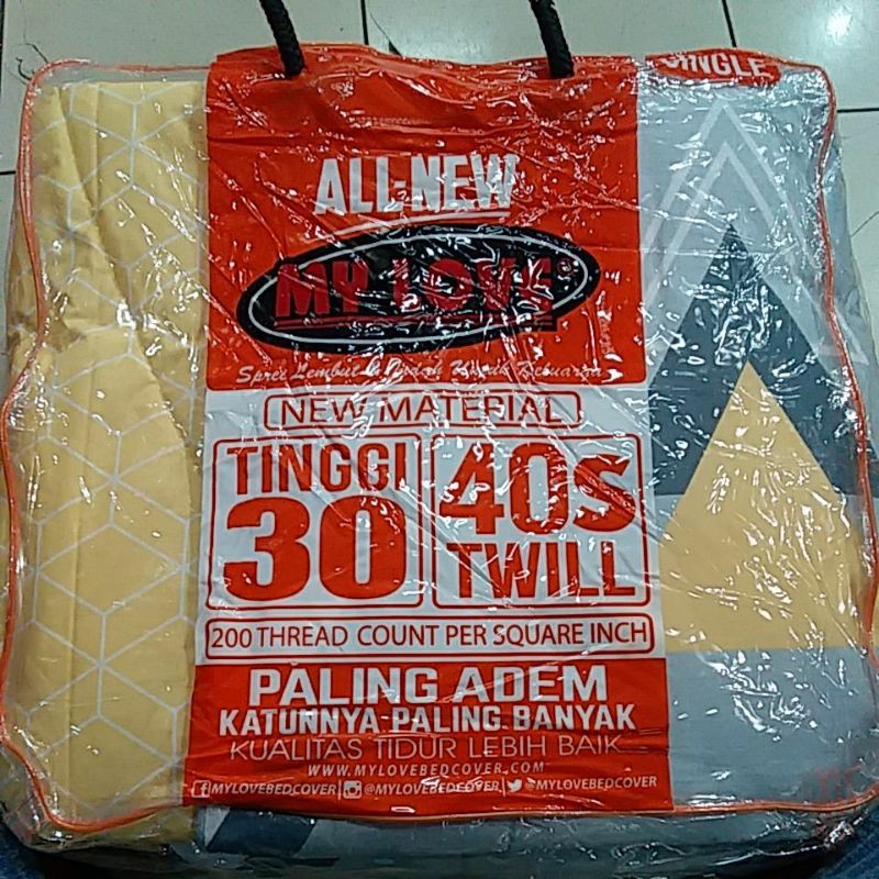 Bedcover my love sngle size 120cmx200cm