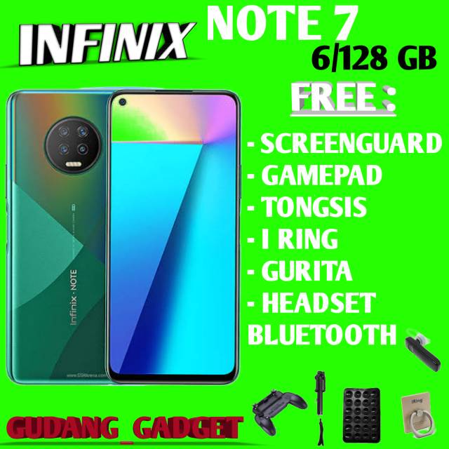 INFINIX NOTE 7 6/128 RAM 6GB ROM 128GB GARANSI RESMI