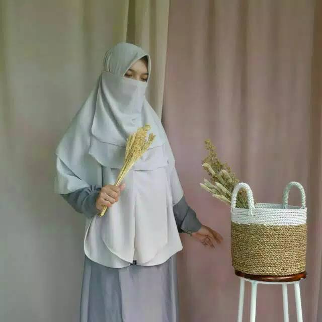 KHIMAR AFSHEENA SEGIEMPAT INSTAN 2LAYER