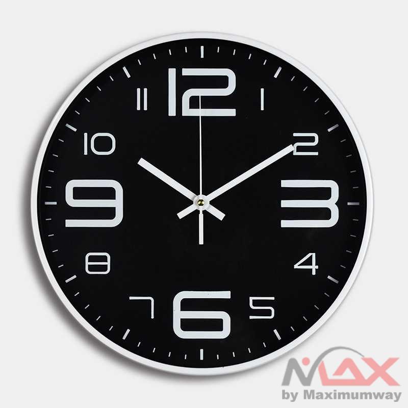 Jam Dinding Minimalis unik Jam Dinding Bulat Quartz Creative Design Modern - H6588 Warna Hitam