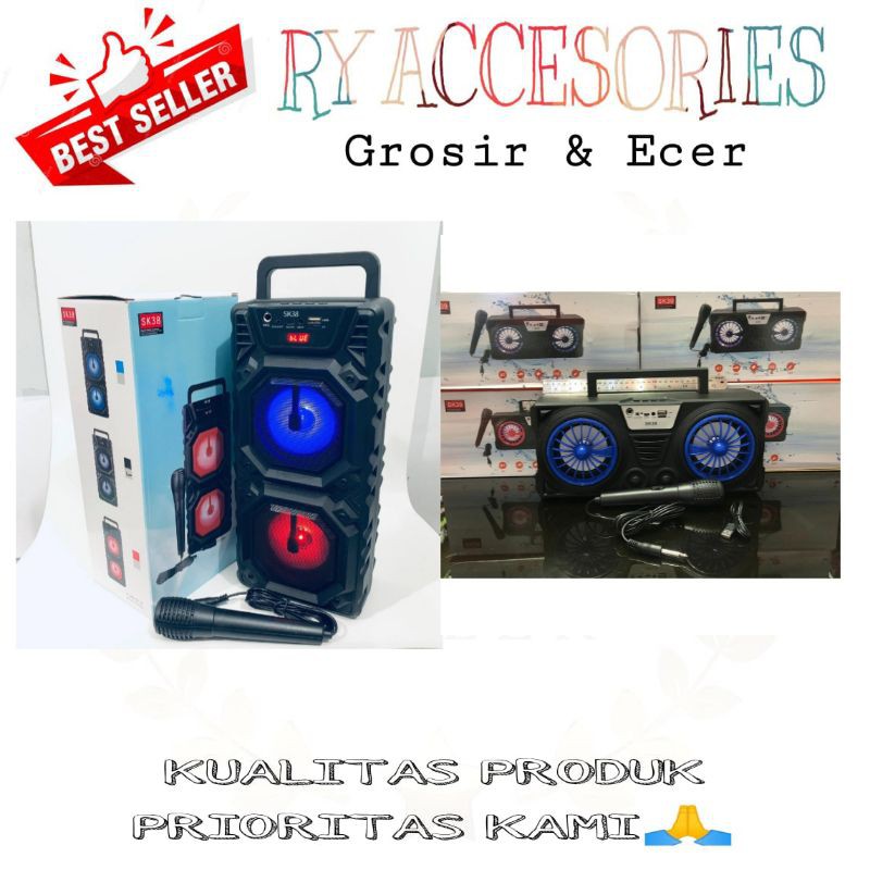 RY - Speaker TWS SK 39 SK 38 Dable speaker + Microphone speaker Wireless SK 39 SK 38