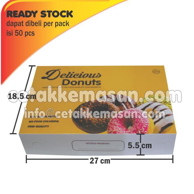 

008n dus box kemasan donat uk 27 x 18,5 x 5,5 cm foodgrade cetak full color u7t6