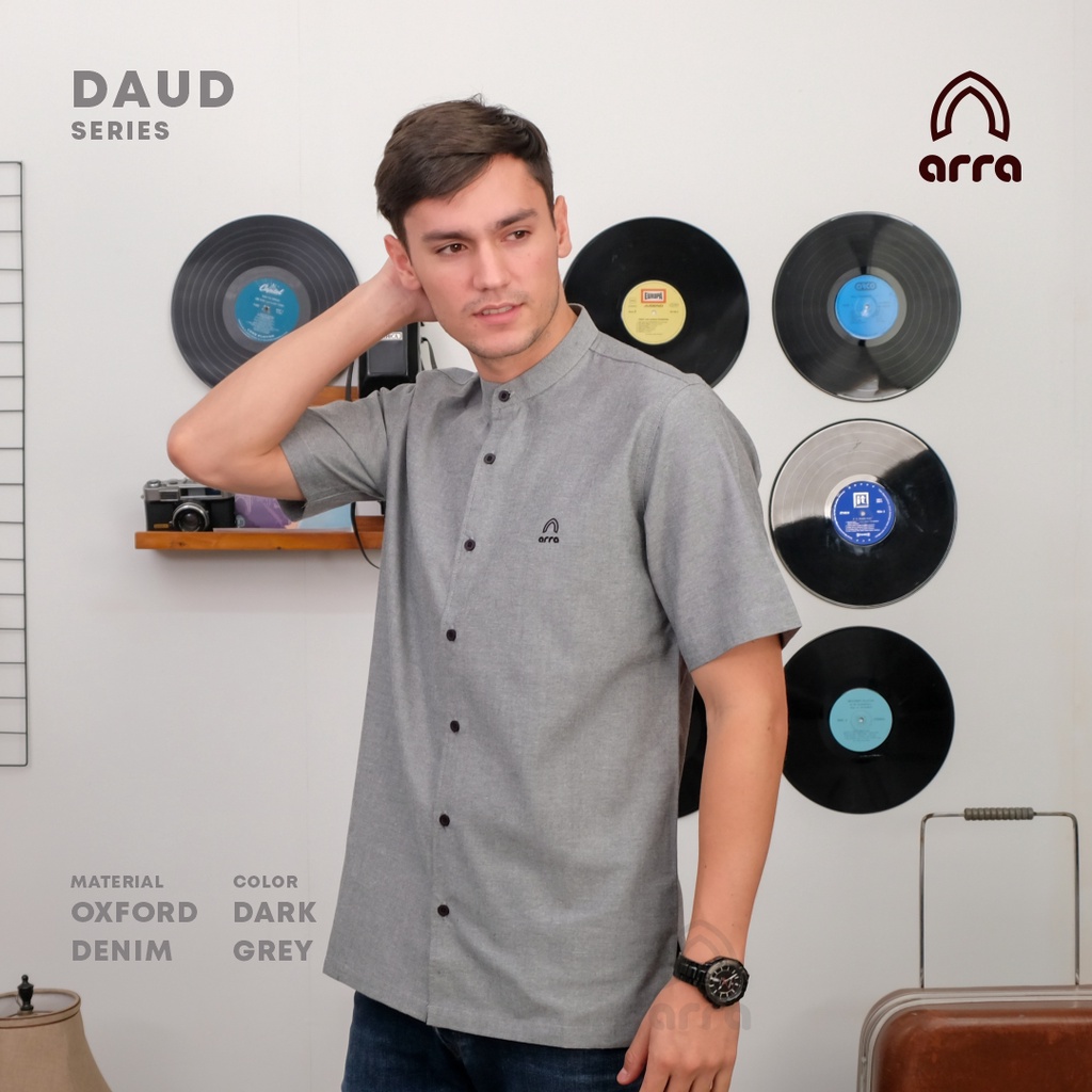 Baju Koko Kurta Pria Dewasa Lengan Pendek Arra Daud