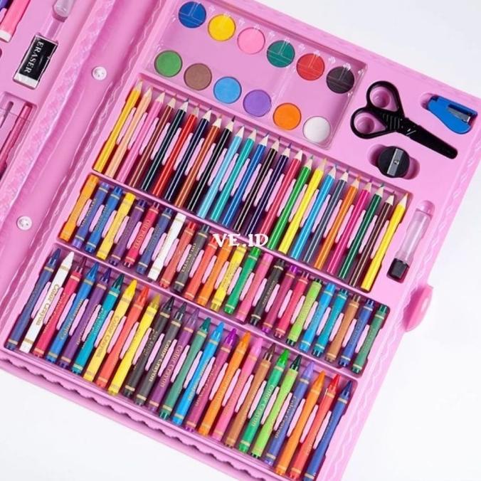 

TERBARUU!! TERMURAH! Crayon 150 Set Alat Menggambar Mewarnai Melukis Anak Import PROMO