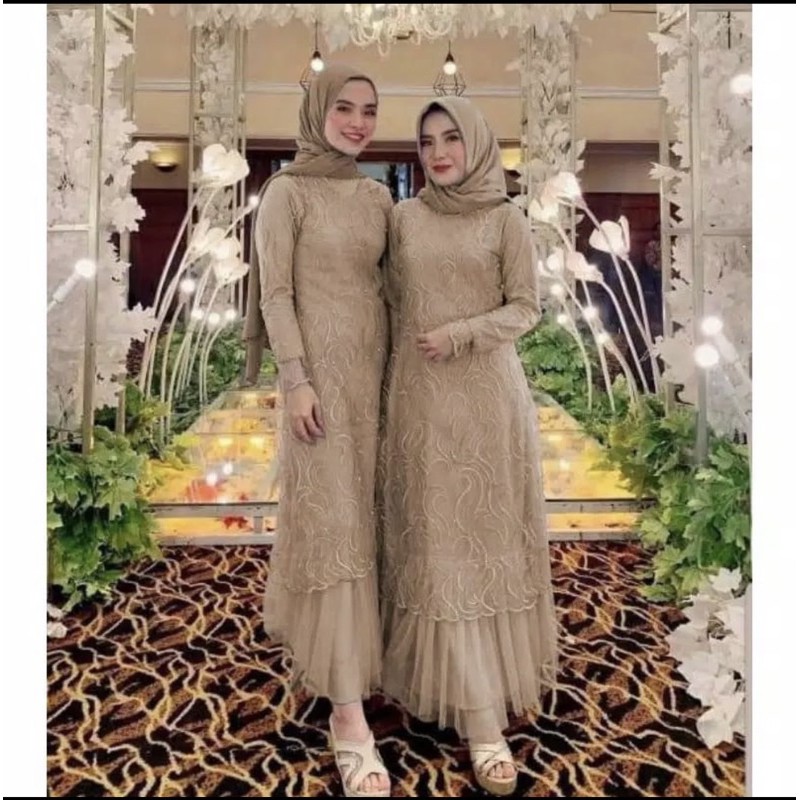 MAXI GERALDINE S M L XL XXL XXXL/GAMIS MUSLIM FASHION WANITA/MAXI KONDANGAN SERAGAM ACARA-Coksu