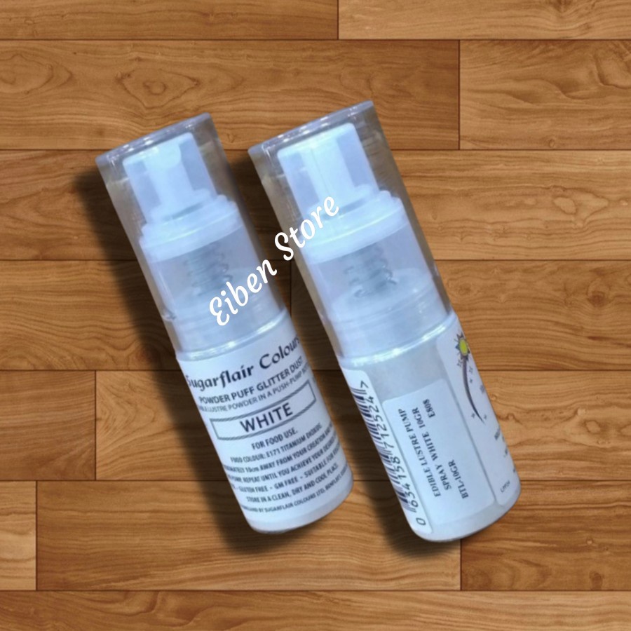 

Sugarflair Edible Lustre Pump Spray White -10gr