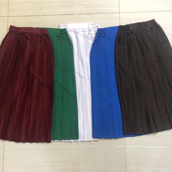Rok Plisket Plisir panjang seragam sekolah F&M ANAK SD