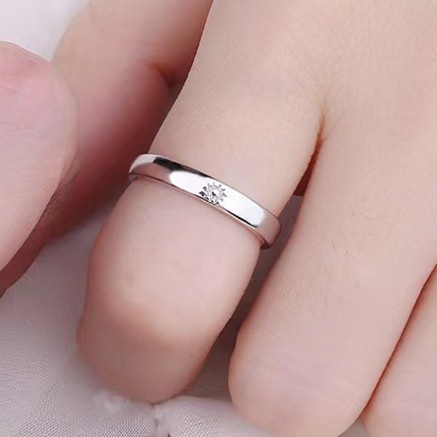 Cincin Untuk titanium wanita couple perak korea ring cincin anti karat pria