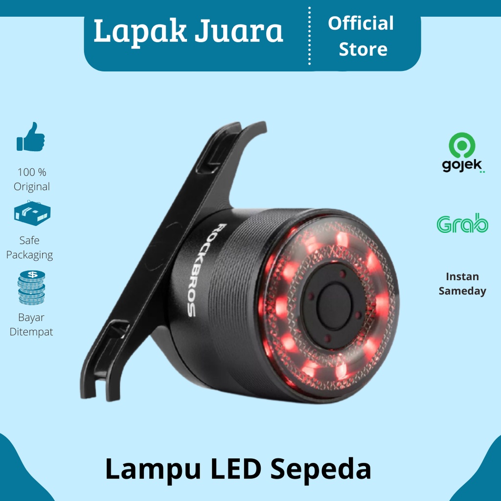 Lampu LED Sepeda | Lampu LED Rockbros | Lampu LED Belakang Sepeda | Lampu Belakang Sepeda | Lampu Be