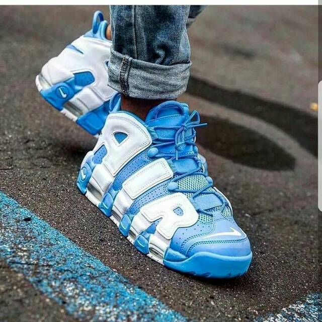 Nike Air More Up Tempo Blue Premium sepatu pria murah sneakers cowok terbaru new sale diskon promo