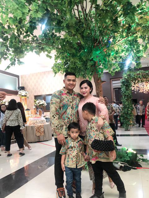 Couple Ayah Anak Batik Pesisir Krem