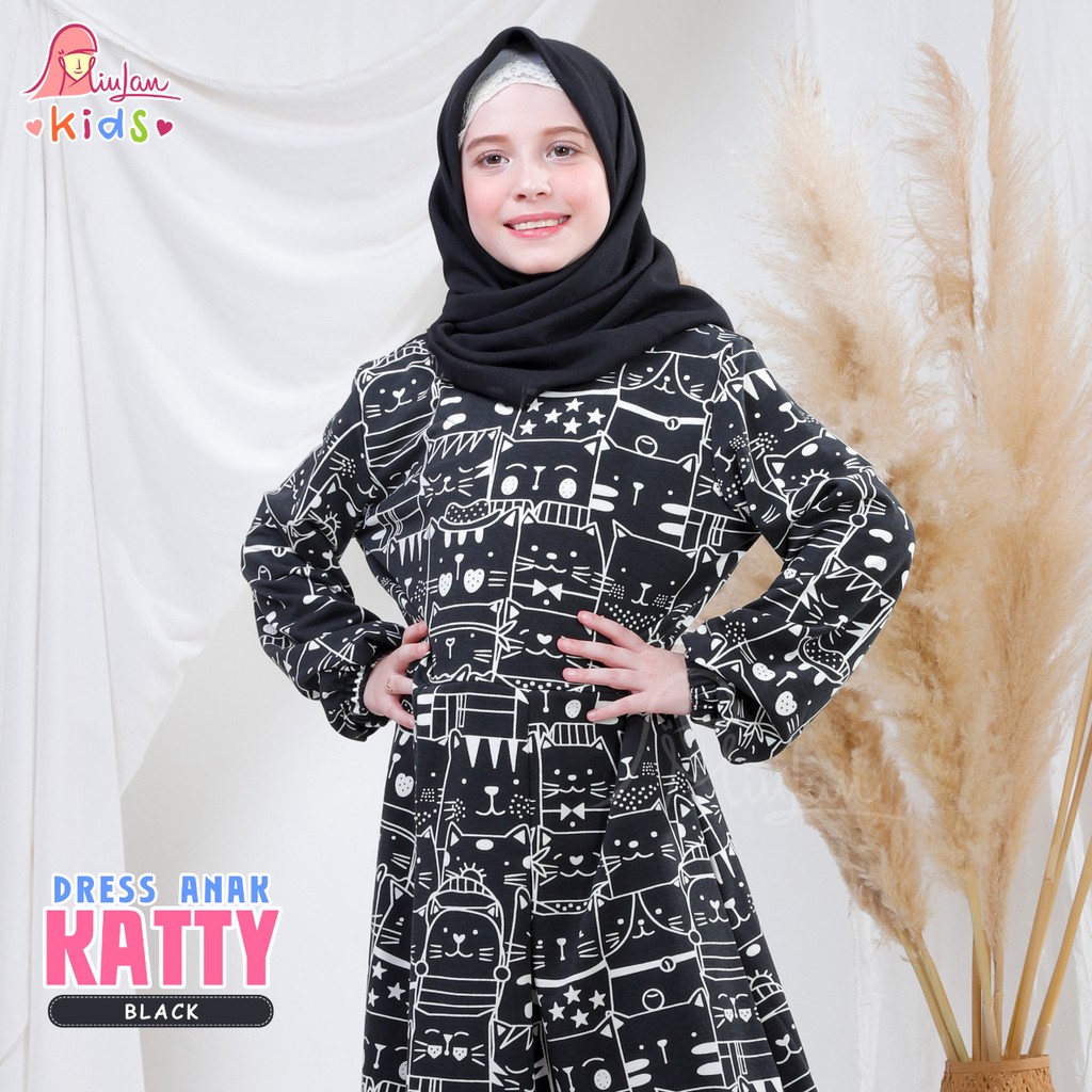 Pusat Baju Anak Miulan Dress Anak Katty Miulan Kids dengan Masker Cantik