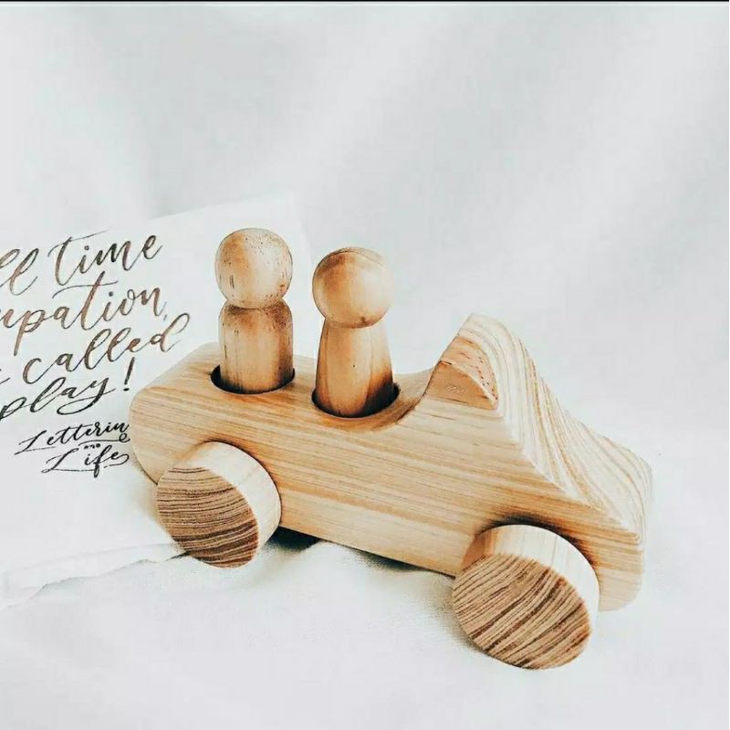 Lettering and Life - Wooden Car