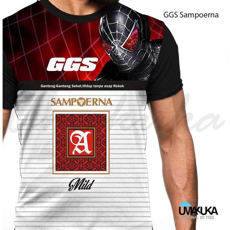 T Shirt Motif  Rokok GGS Sampoerna Full Print Baju  Kaos  3D 