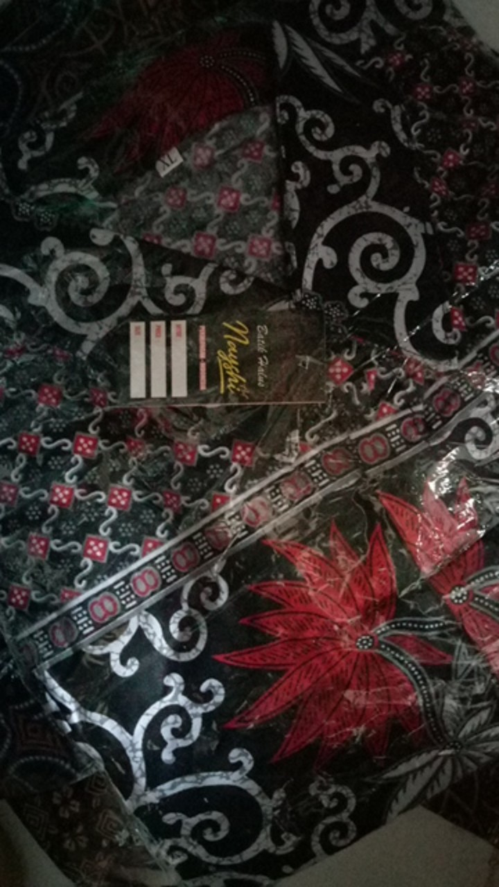 Kemeja Batik Pendek Hem Sogan Halus Original Seno Sakti Kobis Megamendung Gunungan Kipas