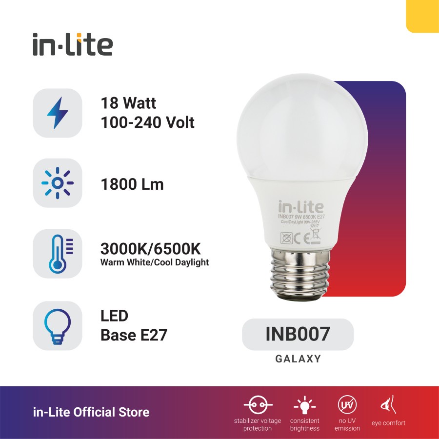 Lampu Led Inlite 18 Watt / 18 Watt Led Inside ORIGINAL