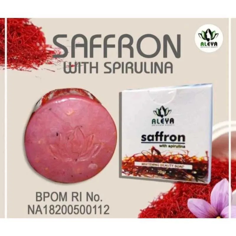 SABUN SAFRON ALEYA BPOM | SABUN SAFFRON ALEYA | SABUN WAJAH ALEYA | SABUN  safron ORIGINAL 100% PEMUTIH WAJAH