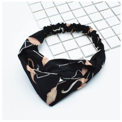 DF VZ167 Bando Motif Bunga Wanita Hairband Elastis Karet Aksesoris Fashion Bando Import