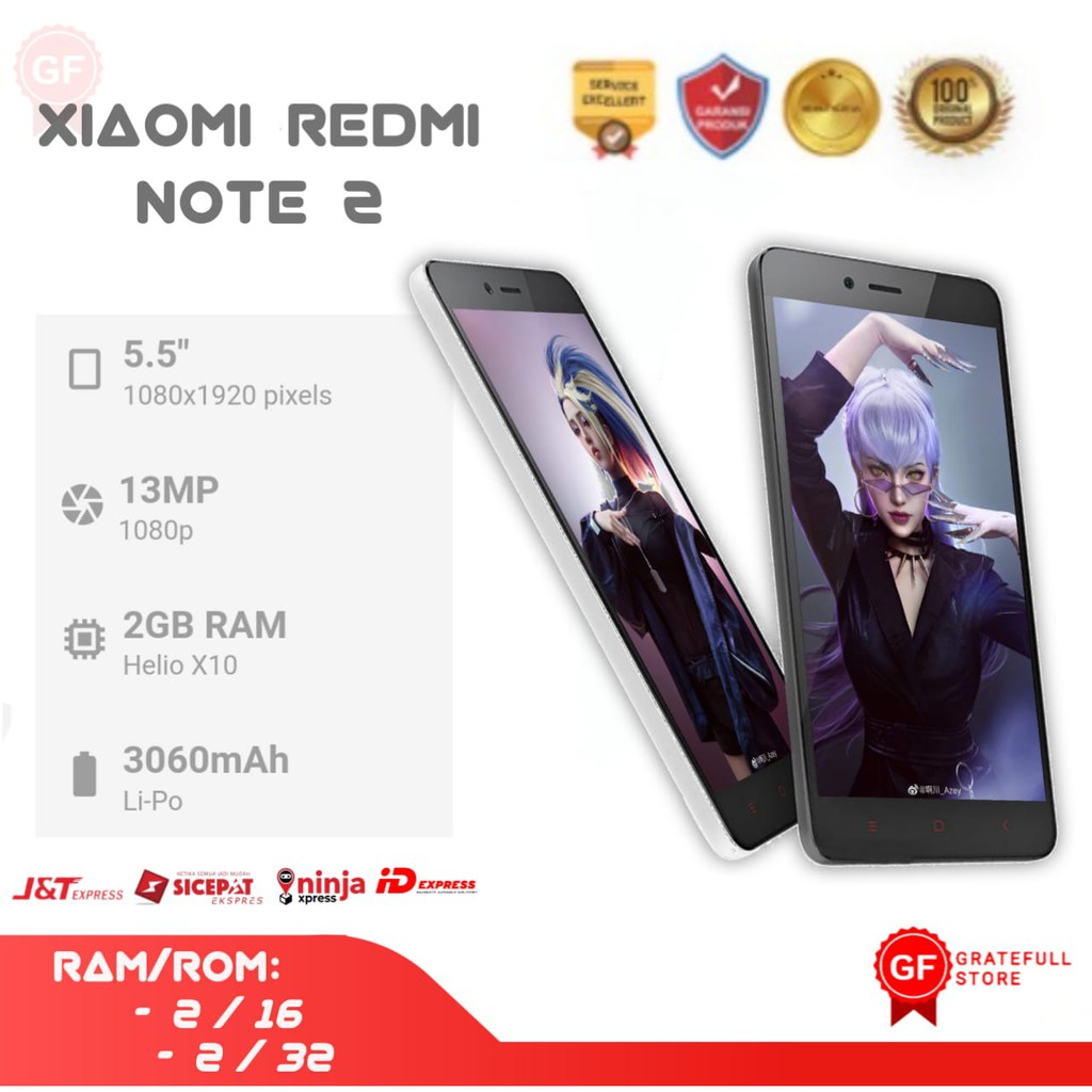 Xiaomi Redmi Note 2 2/16    || Garansi 1 Tahun | Shopee Indonesia