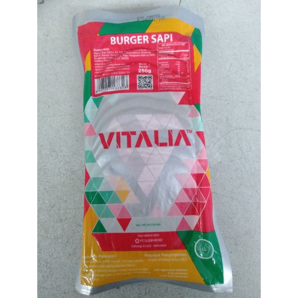 

VITALIA Beef Burger 250g isi 10