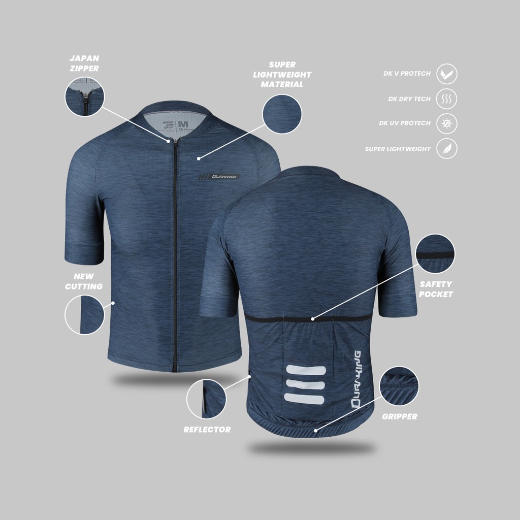 Baju kaos jersey bersepeda gowes Duraking Jersey Sepeda lengan pendek quick dry premium Allsize