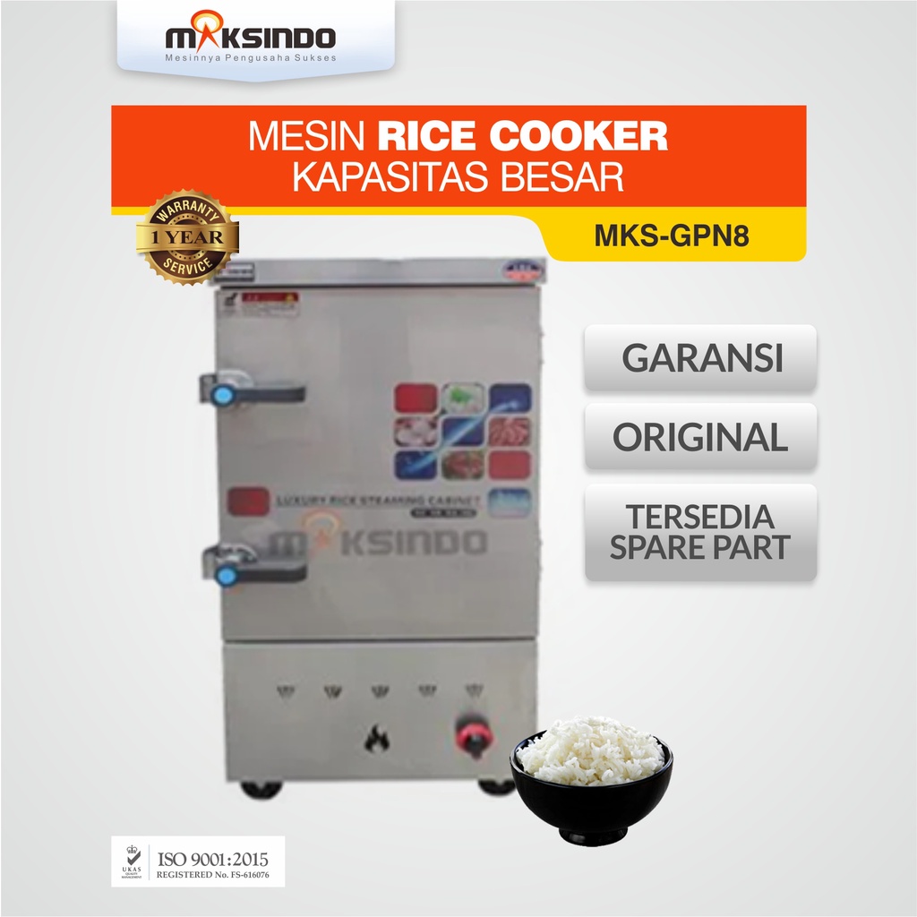 Maksindo Mesin Rice Cooker Kapasitas Besar MKS-GPN8