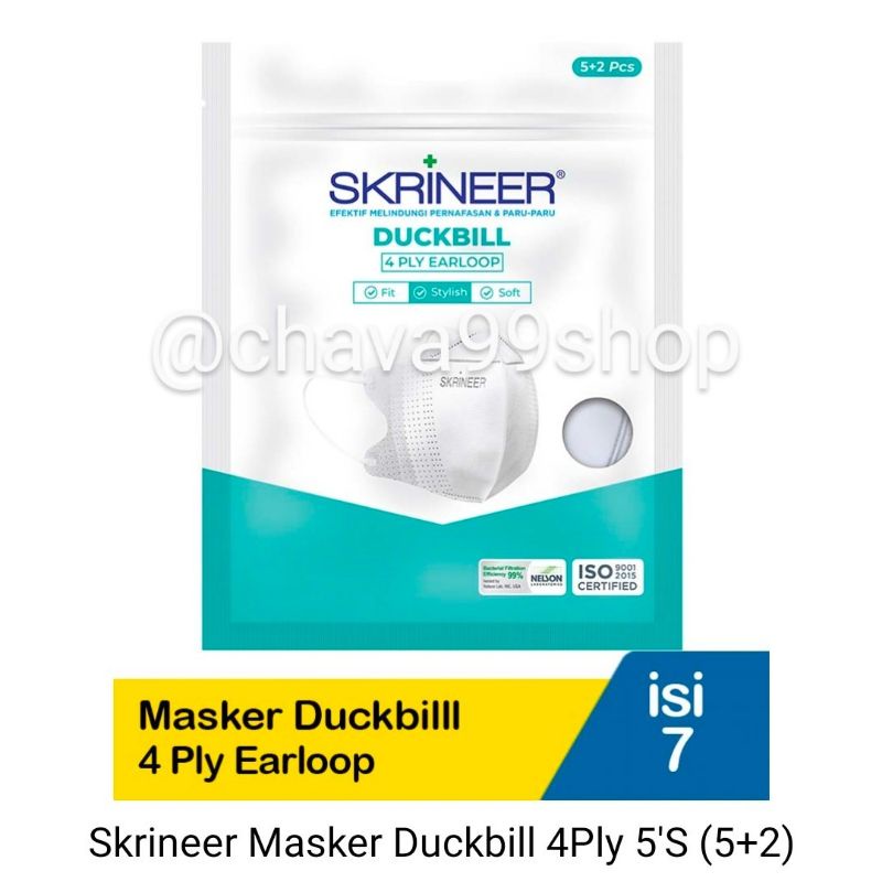 SKRINEER MASKER DUCKBILL 4PLY