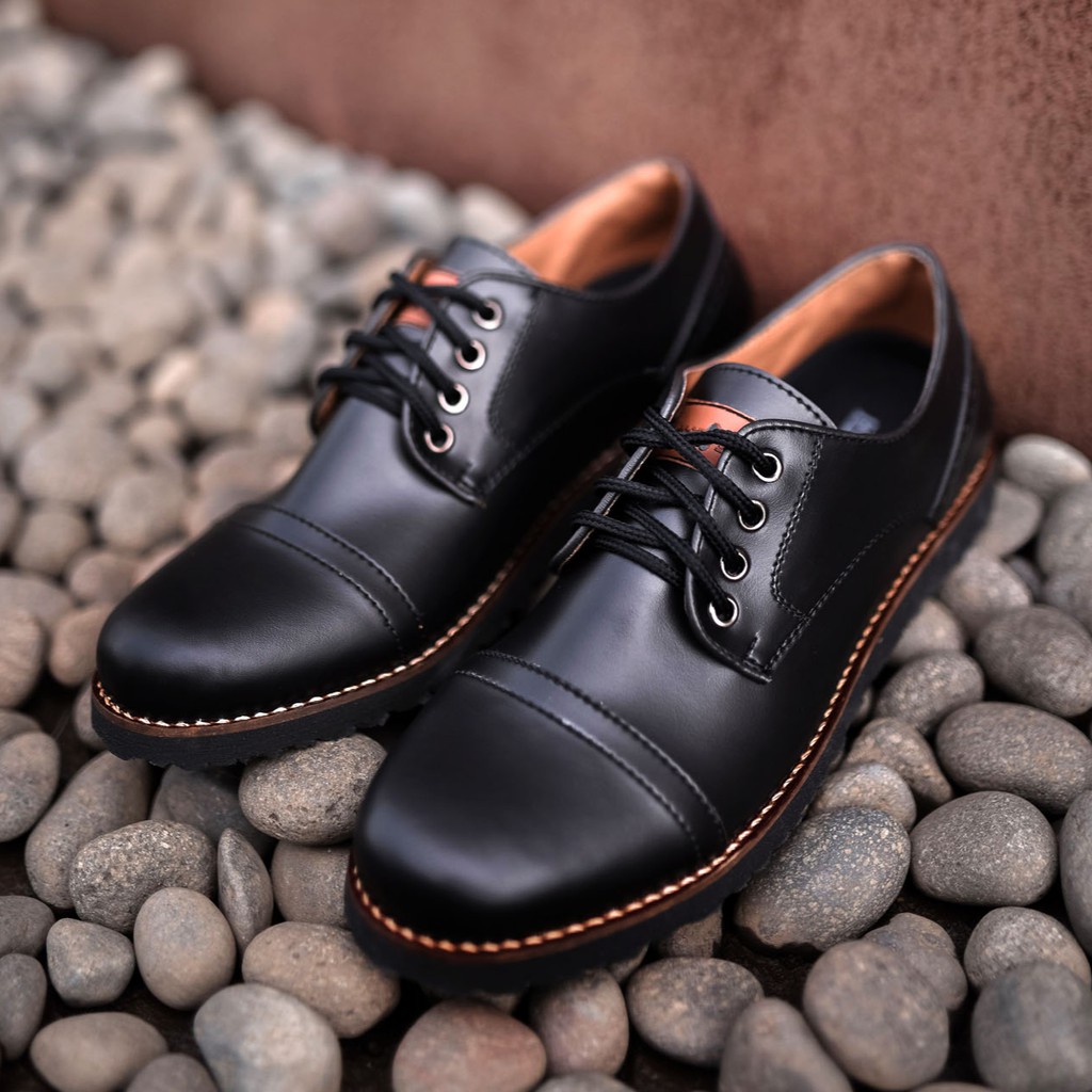 PEDRO BLACK |ManNeedMe x FSTP| Sepatu Pantofel Pria Oxford Formal