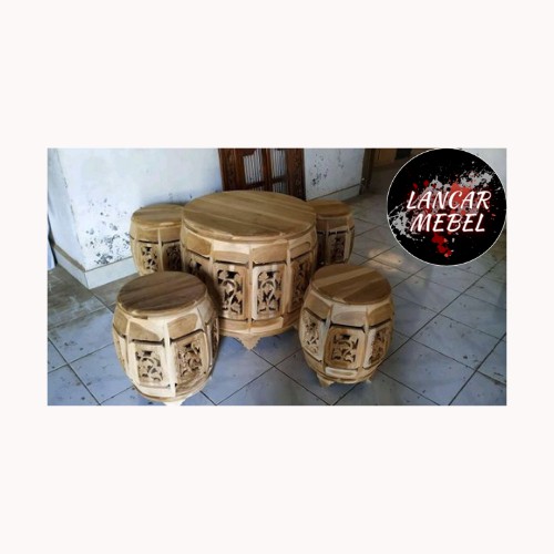 Kursi Teras Kendang Mentah Jati