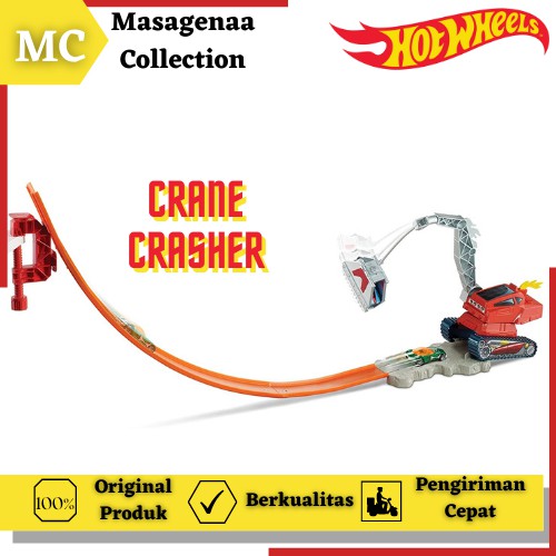 Mainan Lintasan Jalanan Arena Trek Hot Wheels Hotwheels Hotwheel Track Set Crane konstruksi Crash