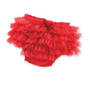 Mud Pie Chiffon Bloomer Red
