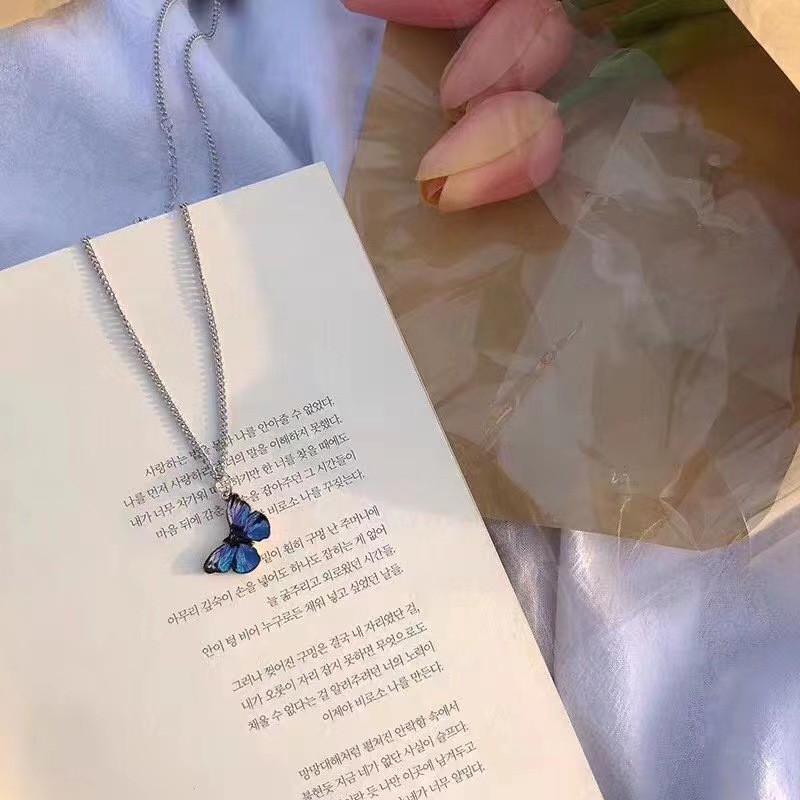 ➰CKK➰ Kalung &amp; Gelang Wanita Motif Kupu-kupu FA75 Fashion Aksesoris Korea