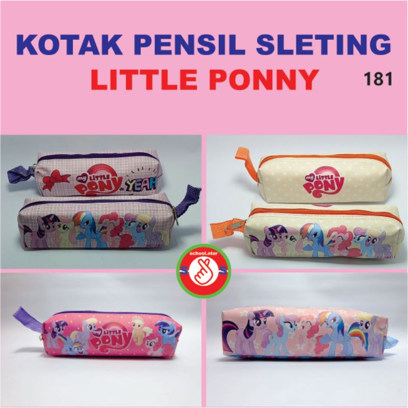 

Kotak pensil sleting gambar anak² full warna-full gambar Little Ponny