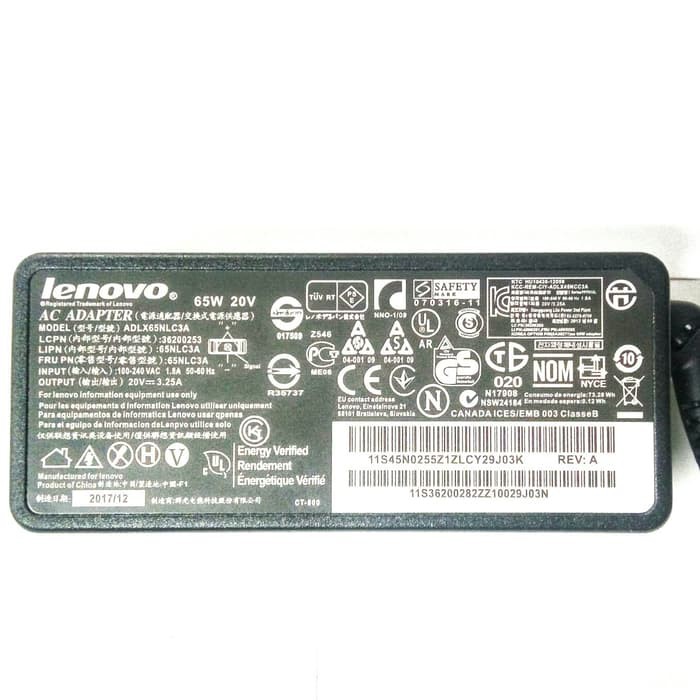 Adaptor Charger ORI Laptop Lenovo ThinkPad Edge E120 E125 E130 E135 Garansi : 3 Bulan