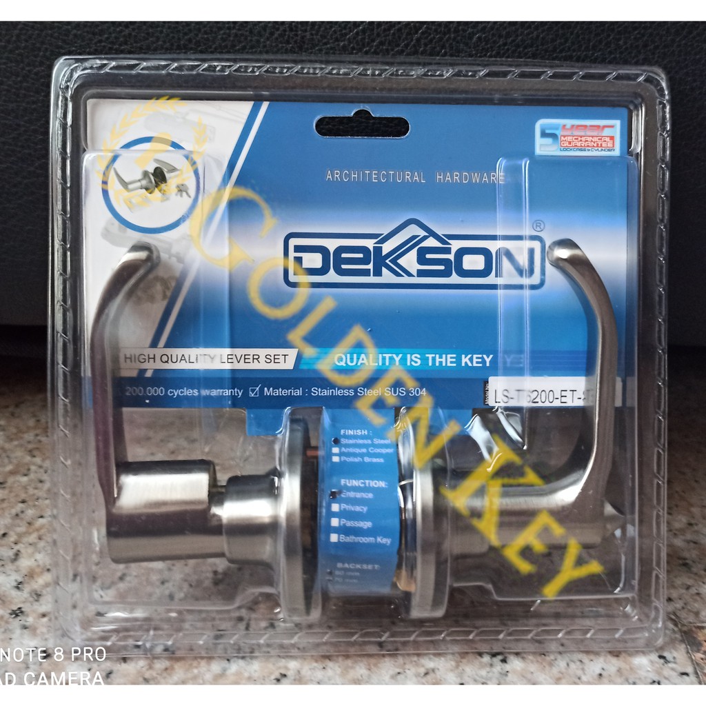 Kunci Pintu Handle Lever Set Dekkson Dekson LS T 6200 T6200 ET SSS