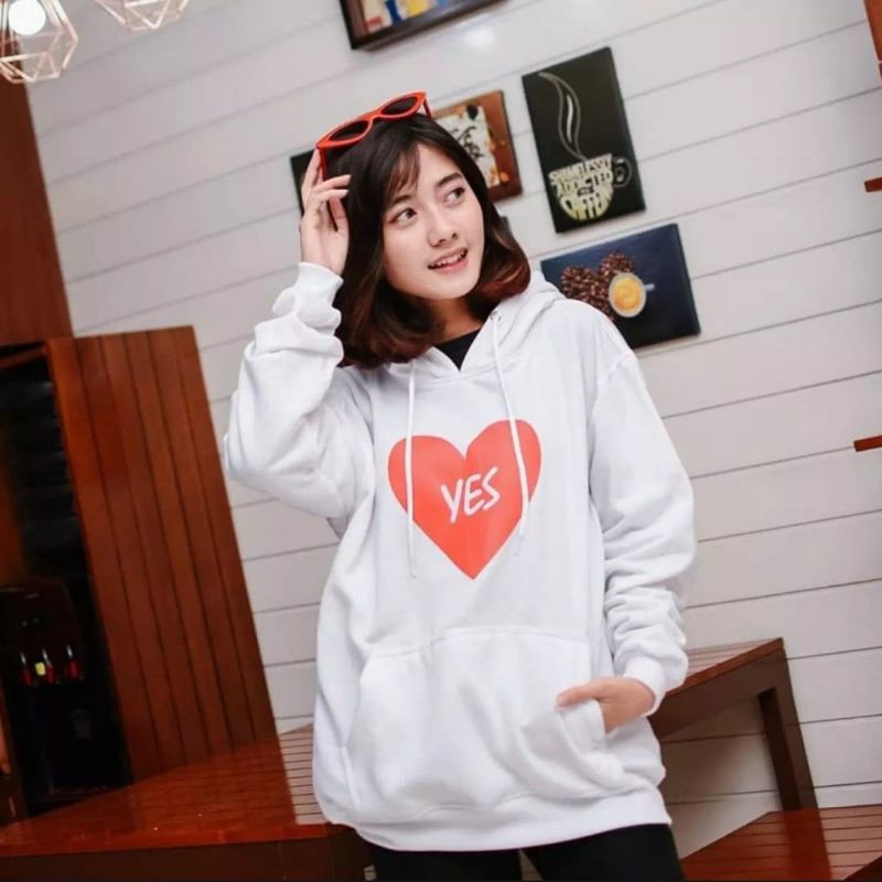 LOVE YES HOODIE || SWEATER PRIA DAN WANITA || JAKET PRIA MURAH #LY