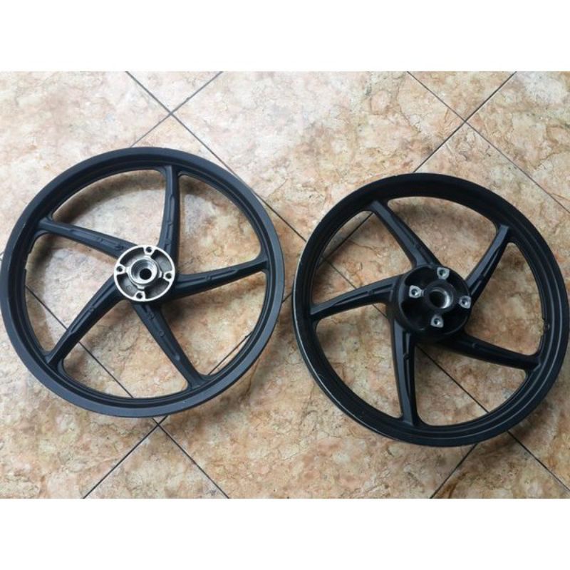 velg depan belakang supra x 125 batman double disk ori copotan