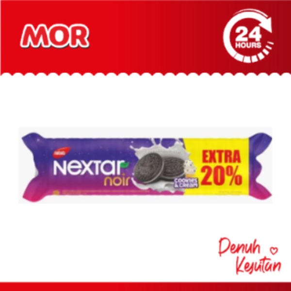 

NEXTAR Noir Biskuit Cookies Nastar Kukis Rasa Cookies & Cream 120 G